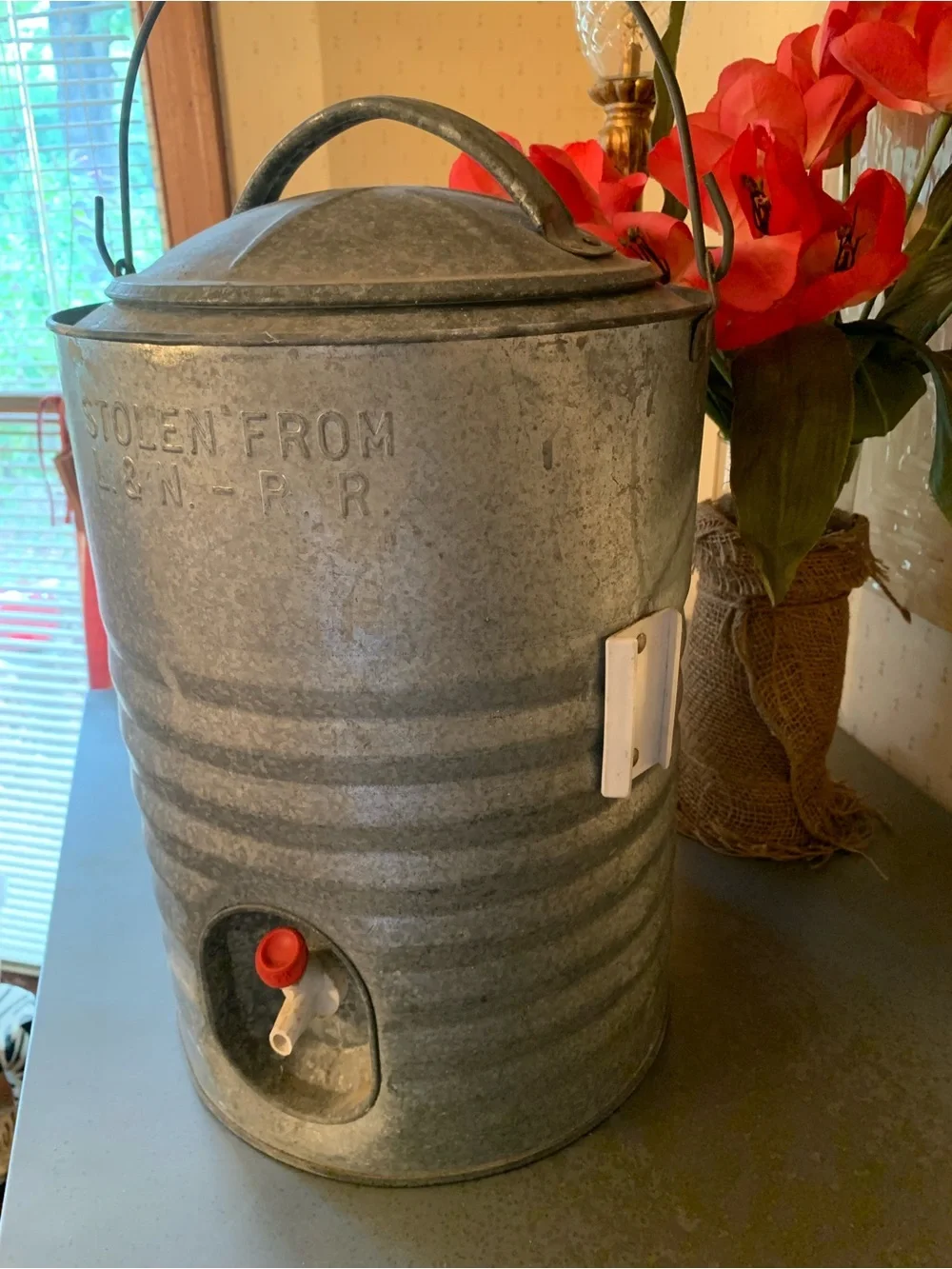 VINTAGE, Louisville and Nashville, L and N railroad water cooler. RARE.